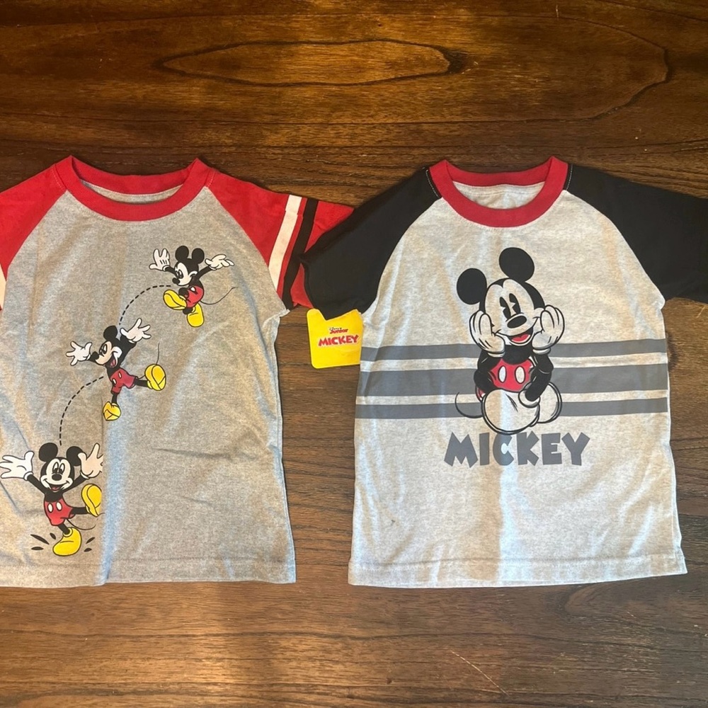 2 Disney Junior Mickey Mouse Size 4 T-Shirts (one size 4 one size 4t)